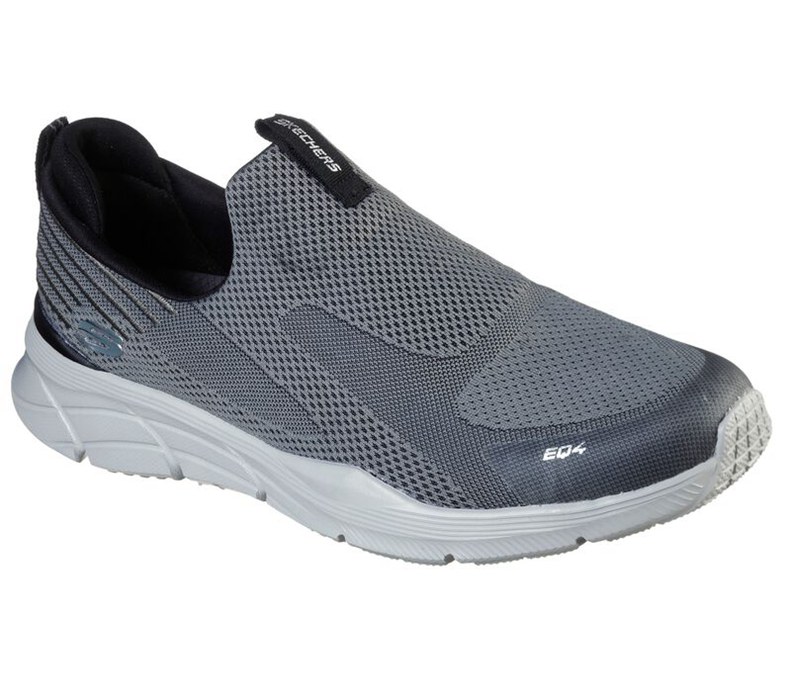 Skechers Relaxed Fit: Equalizer 4.0 - Baylock - Mens Slip On Shoes Grey/Black [AU-QL3273]